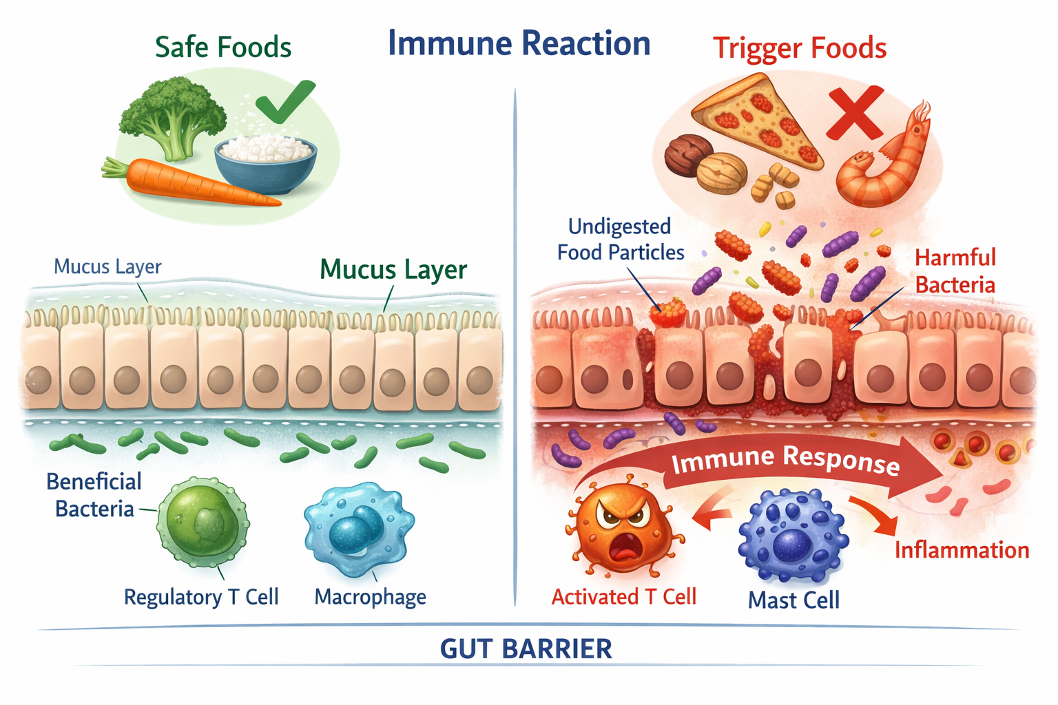 Immune reaction diagram